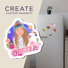 Load image into Gallery viewer, Create your own Custom Magnets for Childs Name Unicorn
