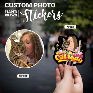 Create your own Custom Stickers for Crazy cat lady