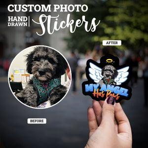 Create your own Custom Stickers for Custom Dog Memorial