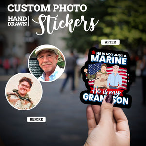 Create your own Custom Stickers for Custom Marine Grandson