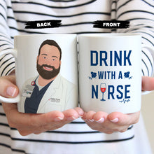 Load image into Gallery viewer, Create your own Custom Stickers for Custom Nurse Mug
