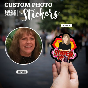 Create your own Custom Stickers for Custom Super Mom 