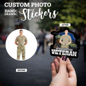 Create your own Custom Stickers for Custom Afghanistan veteran