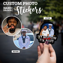 Load image into Gallery viewer, Create your own Custom Stickers for Custom my nephew is in the navy
