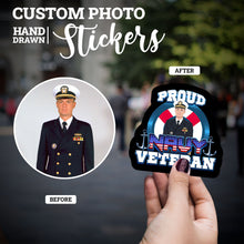 Load image into Gallery viewer, Create your own Custom Stickers for Custom Navy Veteran
