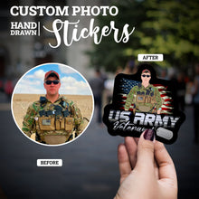Load image into Gallery viewer, Create your own Custom Stickers for Custom Us Army Veteran
