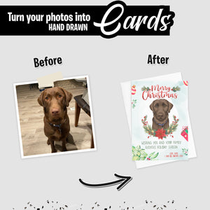 Create your own Custom Stickers for Dog Christmas Card