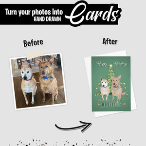 Create your own Custom Stickers for Dog Holiday Card