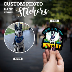 Create your own Custom Stickers for Dog Memorial