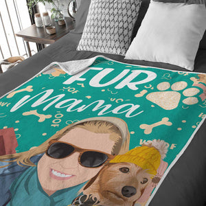Create your own Custom Stickers for Dog Mom Blanket