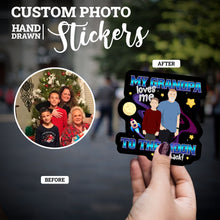Load image into Gallery viewer, Create your own Custom Stickers for Grandpa Loves You
