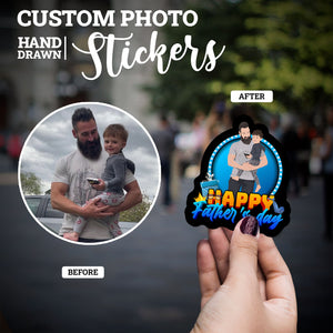 Create your own Custom Stickers for Happy Fathers Day