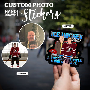 Create your own Custom Stickers for Hockey Dad