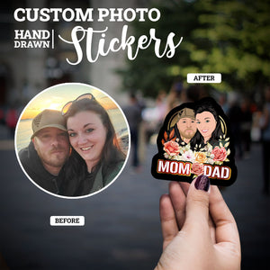 Create your own Custom Stickers for Mom Dad 