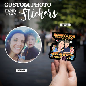 Create your own Custom Stickers for Mother with Son