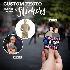 Create your own Custom Stickers for National Guard Proud Mom
