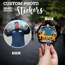 Load image into Gallery viewer, Create your own Custom Stickers for Personalized Truck Driver
