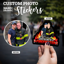 Load image into Gallery viewer, Create your own Custom Stickers for Personalized firefighter girlfriend
