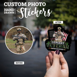 Create your own Custom Stickers for Afghanistan veteran