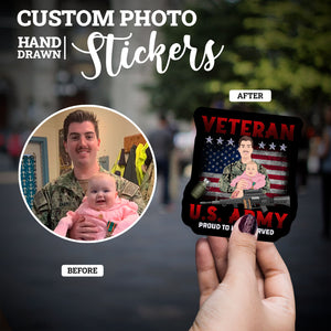 Create your own Custom Stickers for Us Army Veteran
