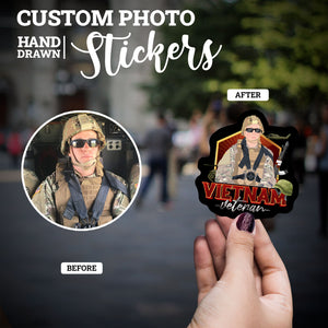 Create your own Custom Stickers for Vietnam veteran
