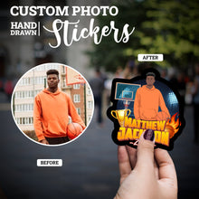 Load image into Gallery viewer, Create your own Custom Stickers Basketball Sports Portrait with High Quality
