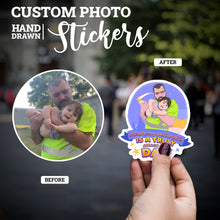 Load image into Gallery viewer, Create your own Custom Stickers Behind every daughter is Dad High Quality
