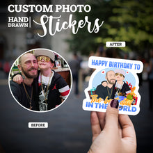 Load image into Gallery viewer, Create your own Custom Stickers Happy Birthday to The Best Dad in The World with High Quality
