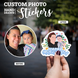 Create your own Custom Stickers Happy Mothers Day High Quality