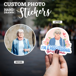 Create your own Custom Stickers Not retired professional grandma with High Quality