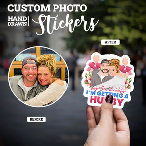 Create your own Custom Stickers Pop the Bubbly I'm Getting a Hubby with High Quality