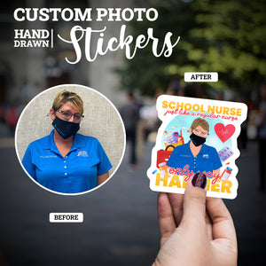 Create your own Custom Stickers School Nurse with High Quality