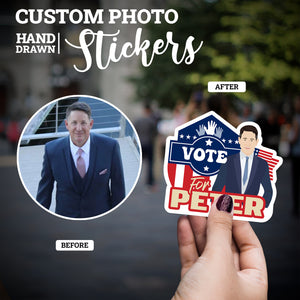 Create your own Custom Stickers Vote For Name with High Quality