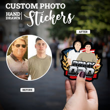 Load image into Gallery viewer, Create your own Custom Stickers for Army Dad USA
