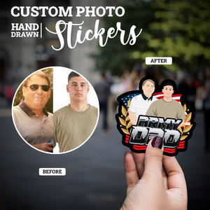 Create your own Custom Stickers for Army Dad USA