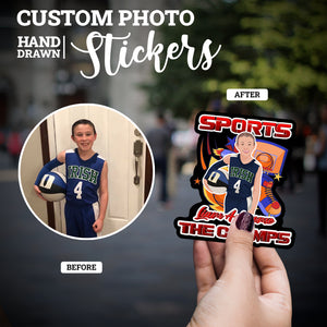 Create your own Custom Stickers for Basketball School Sports