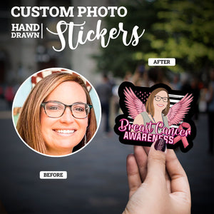 Create your own Custom Stickers for Breast Cancer Awereness 