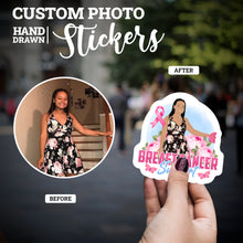 Load image into Gallery viewer, Create your own Custom Stickers for Breast Cancer Support
