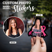Load image into Gallery viewer, Create your own Custom Stickers for Breast Cancer Support
