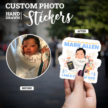 Load image into Gallery viewer, Create your own Custom Stickers for Child of God Personalized Baptism Name
