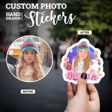 Load image into Gallery viewer, Create your own Custom Stickers for Childs Name Unicorn
