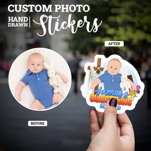 Create your own Custom Stickers for Christening Name