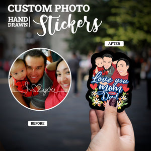 Create your own Custom Stickers for Custom Dad and Mom