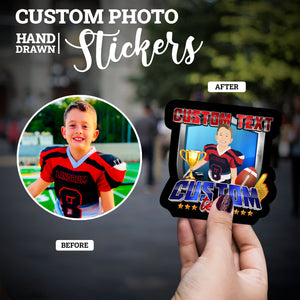 Create your own Custom Stickers for Custom Football Team & Name