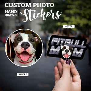 Create your own Custom Stickers for Custom Pitbull Mom