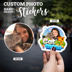 Create your own Custom Stickers for Cute Cat Mom