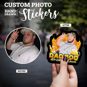 Create your own Custom Stickers for Dad Bod Drinking Team