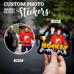 Create your own Custom Stickers for Hockey Mom