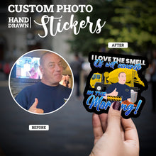 Load image into Gallery viewer, Create your own Custom Stickers for I Love the Smell of Concrete in The Morning
