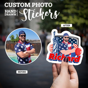 Create your own Custom Stickers for Patriotic Name